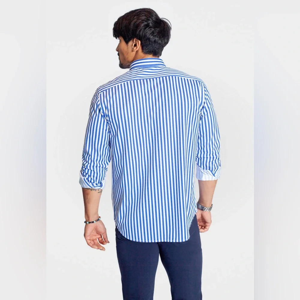 BUKI • The Go Big Stripe Long Sleeve Tech Shirt - Picture 4 of 9